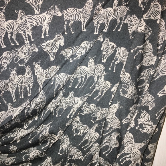 EUC Eva Franco Zebra one shoulder dress Sz. 6 - Picture 2 of 8